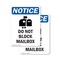 Signmission Do Not Block Mailbox, 7 in W x Rectangle, Plastic OS-2PACK-NS-P-710-V-11082 - alternate 1
